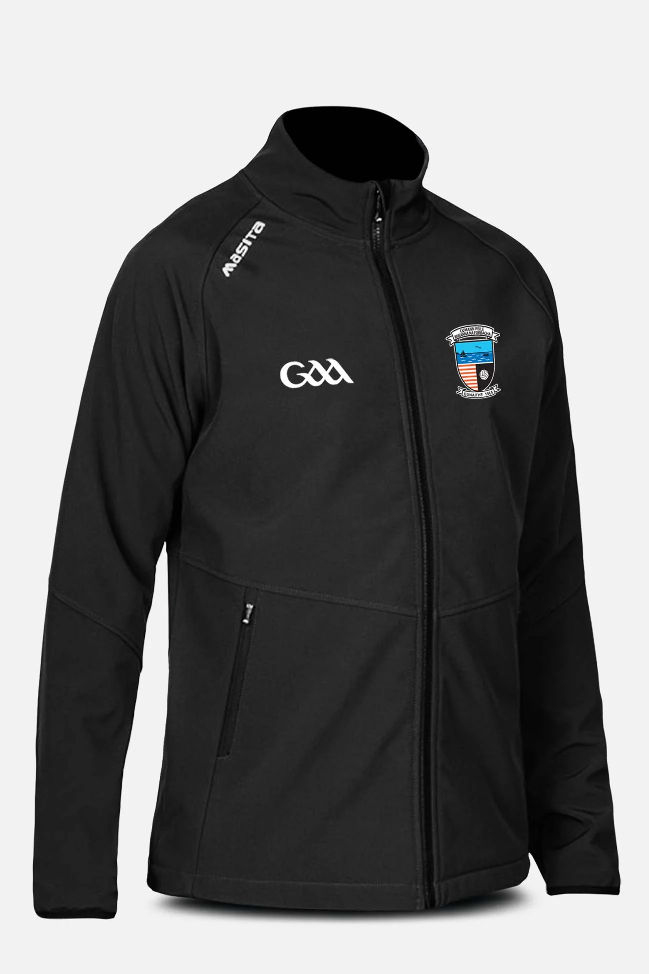 Bearna GAA Black Softshell jacket Kids