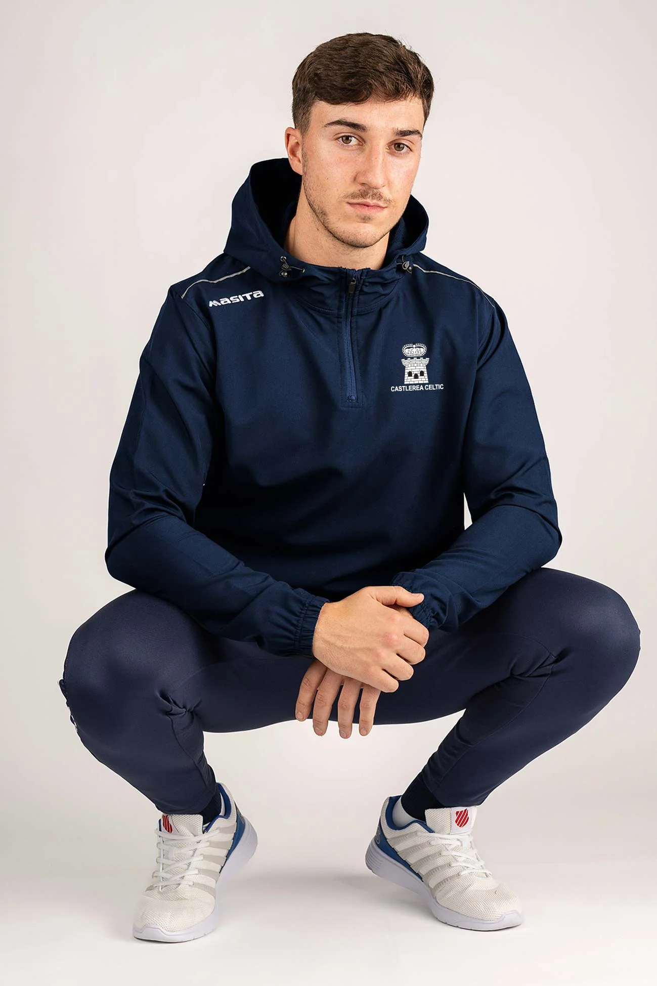 Castlerea Celtic FC  Navy/White Vermont Pullover Hoodie Adults