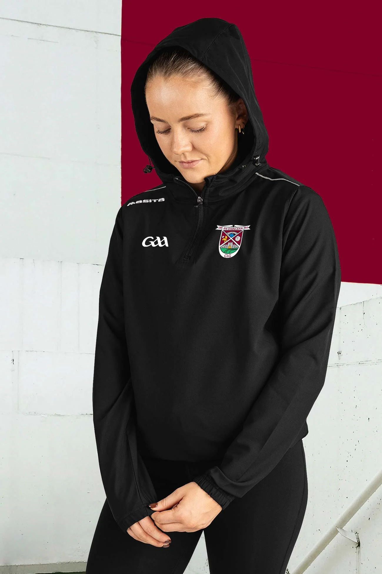 Daingean GAA Vermont Style Black Pullover Hoodie Adults - Image 2