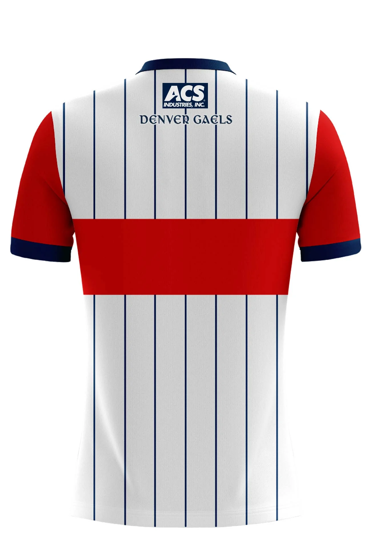 Denver Gaels White GAA Replica Jersey Player Fit Adult - Image 2