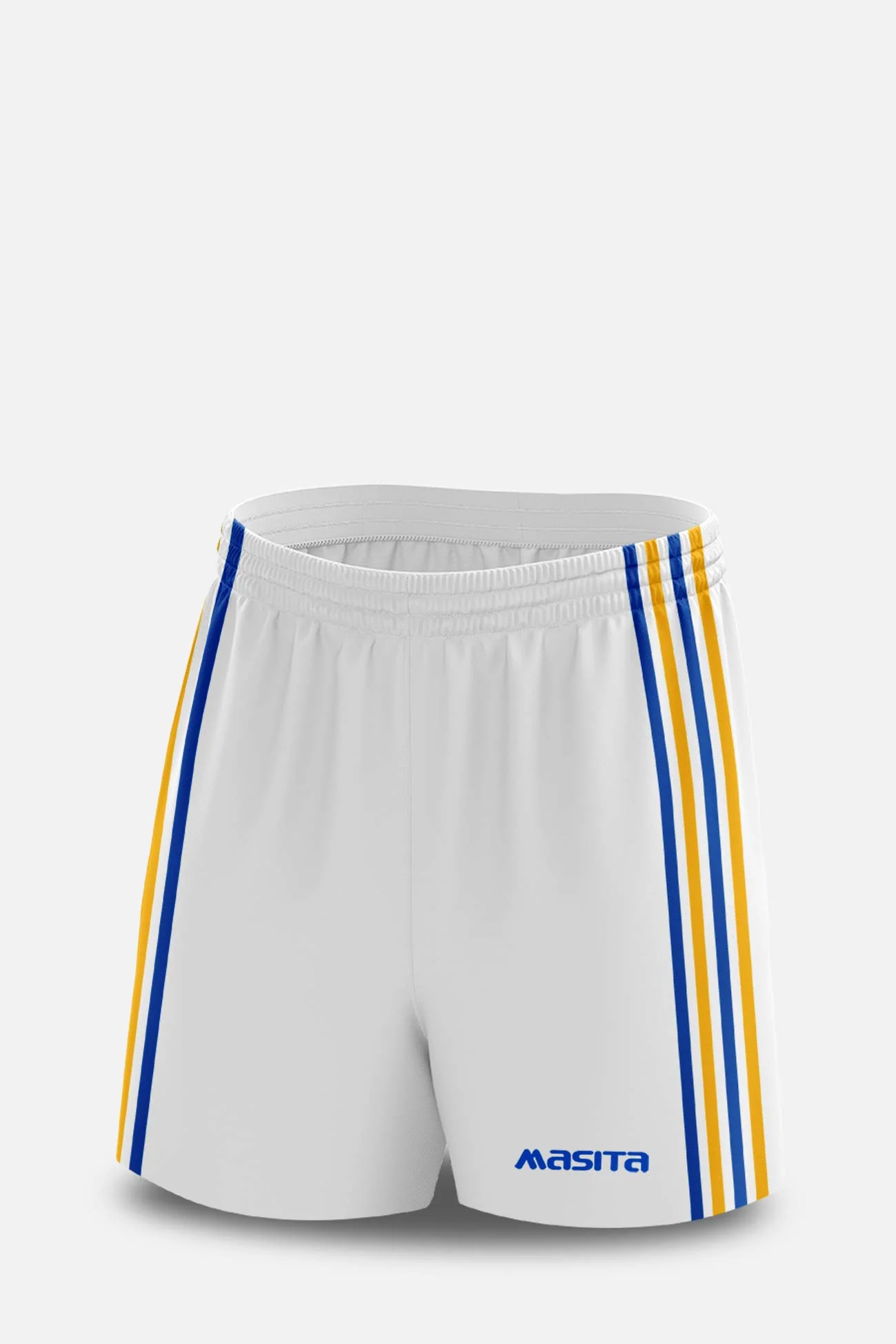 Donard Style Gaelic Shorts White/Blue/Amber All Sizes