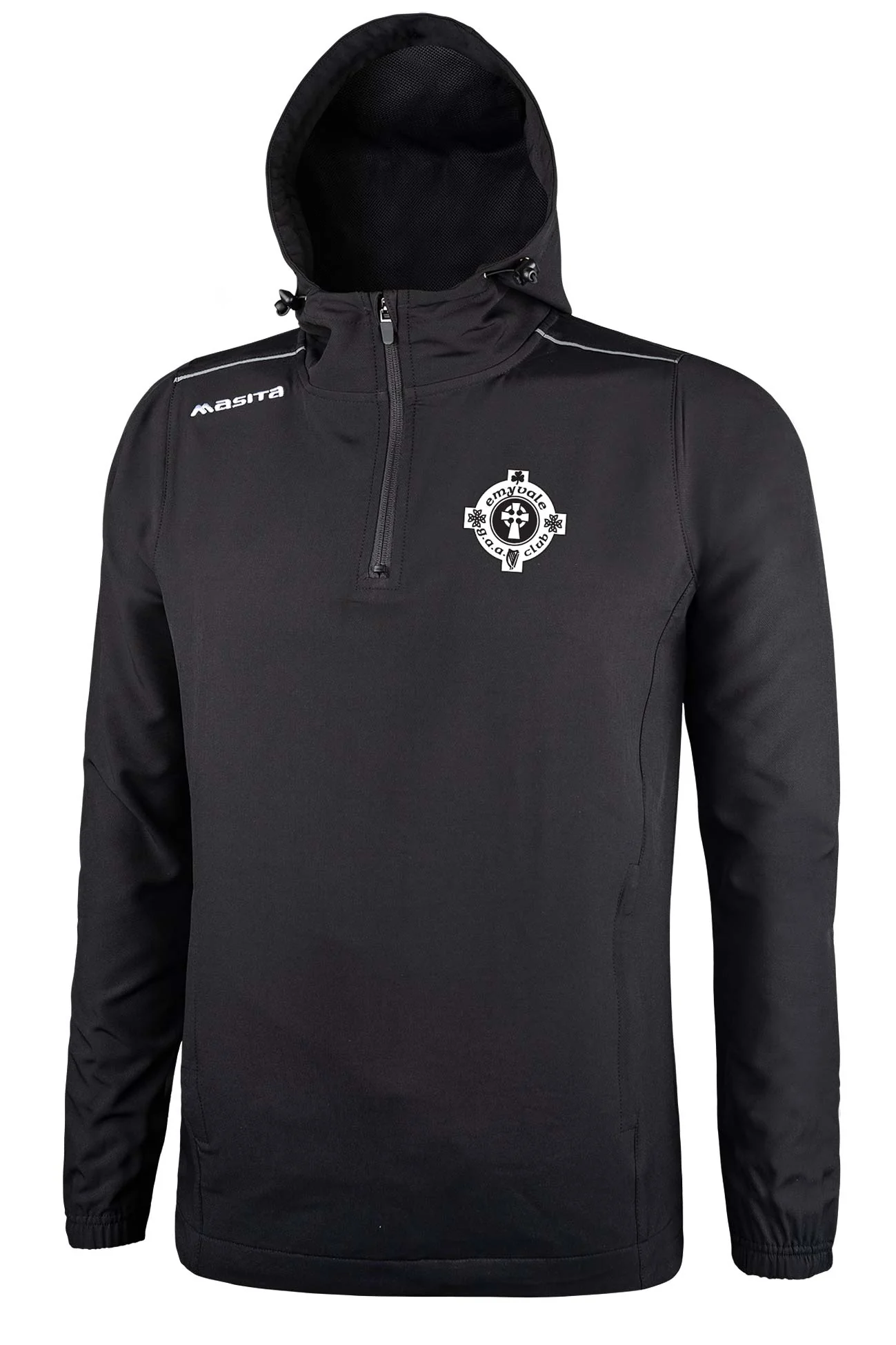 Emyvale GAA Vermont Style Black Pullover Hoodie Adults - Image 2