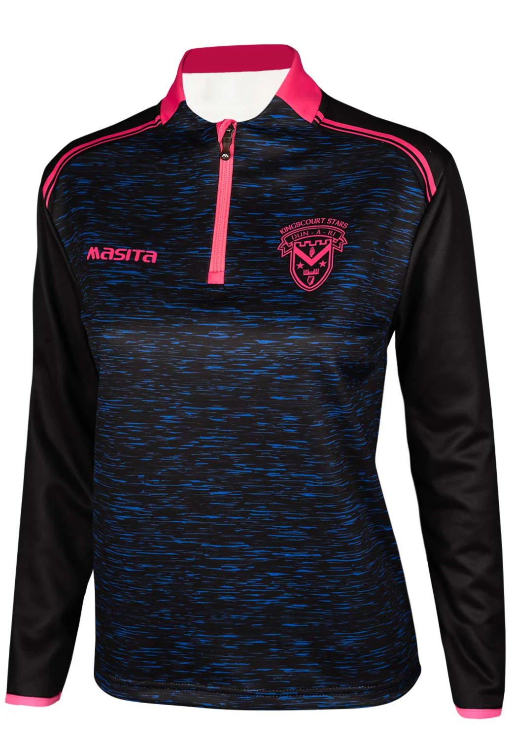 Kingscourt Stars Pink Quarter Zip Kids