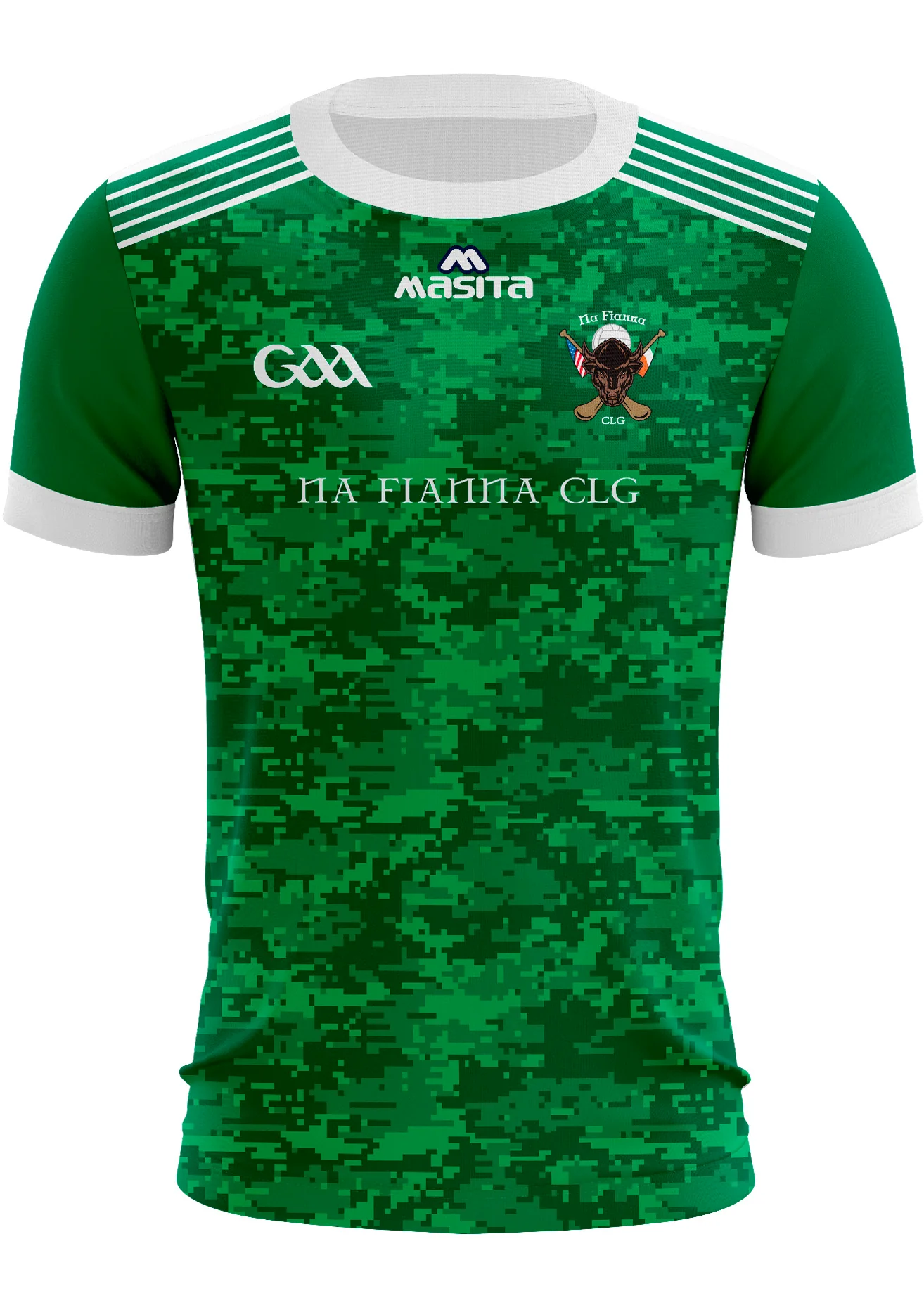 Na Fianna Buffalo Green Camo Jersey Player Fit Adult