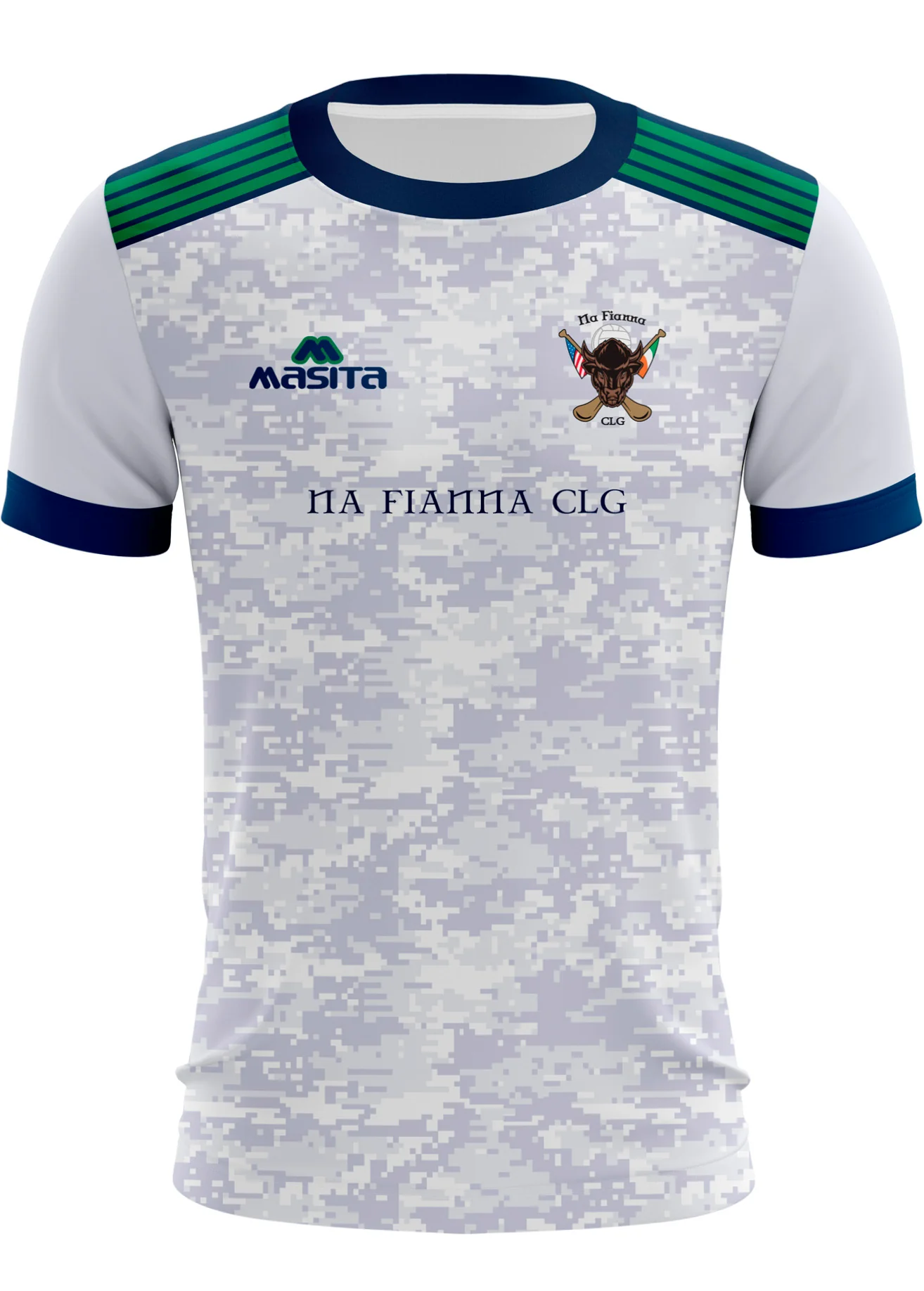 Na Fianna Buffalo White Camo Jersey Player Fit Adult