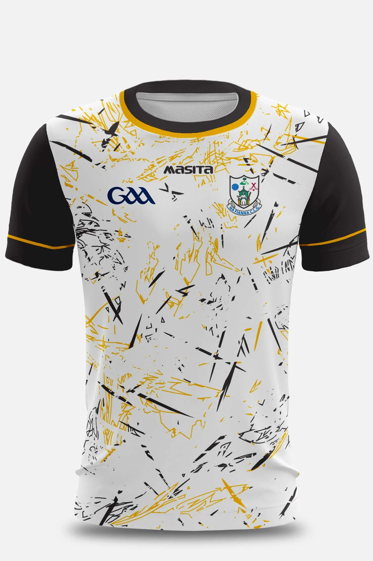 Na Fianna GAA White Training Jersey Player Fit Adult