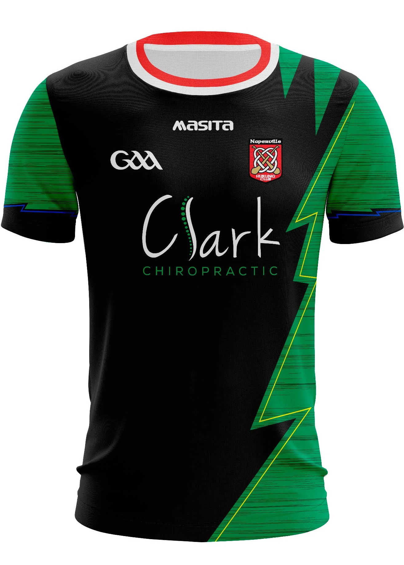 Naperville Hurling Club Clark Black/Green Jersey Kids