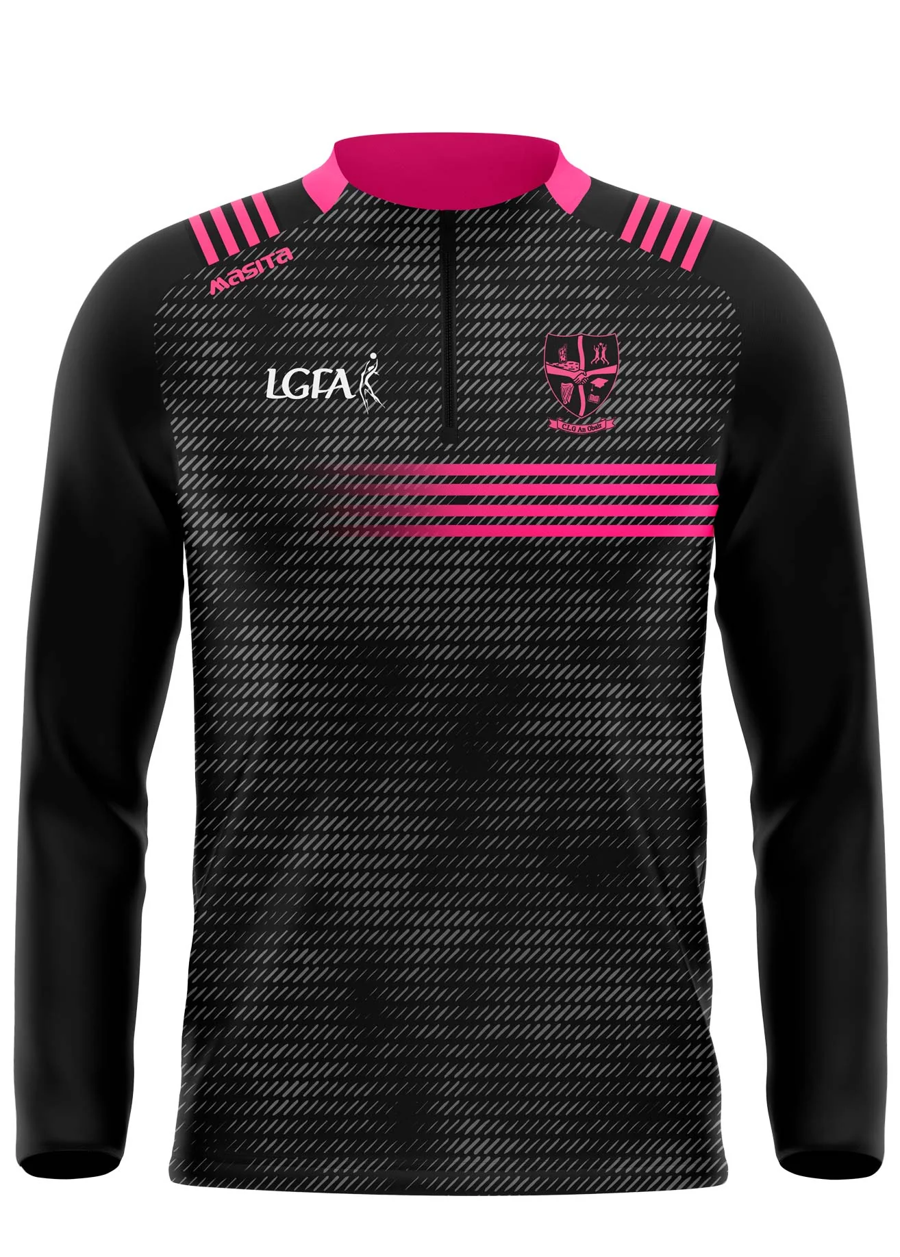 Nobber GAA Errigal Style Pink Quarter Zip Kids
