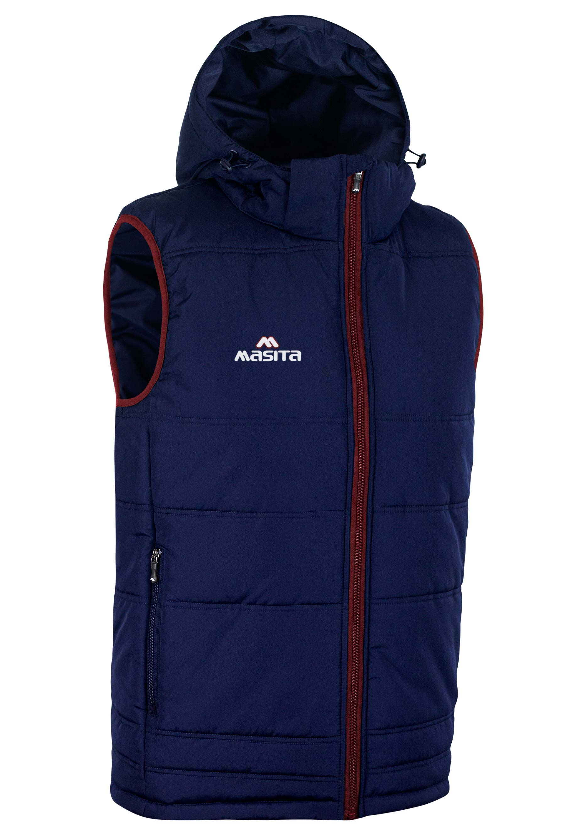 Nova Sleeveless Gilet Navy/Maroon Adult