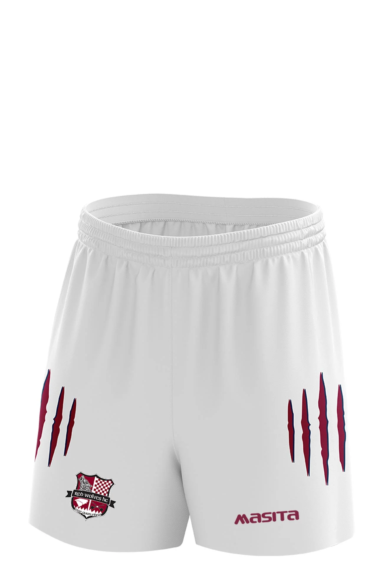 Red Wolves HC White Match Shorts Adult