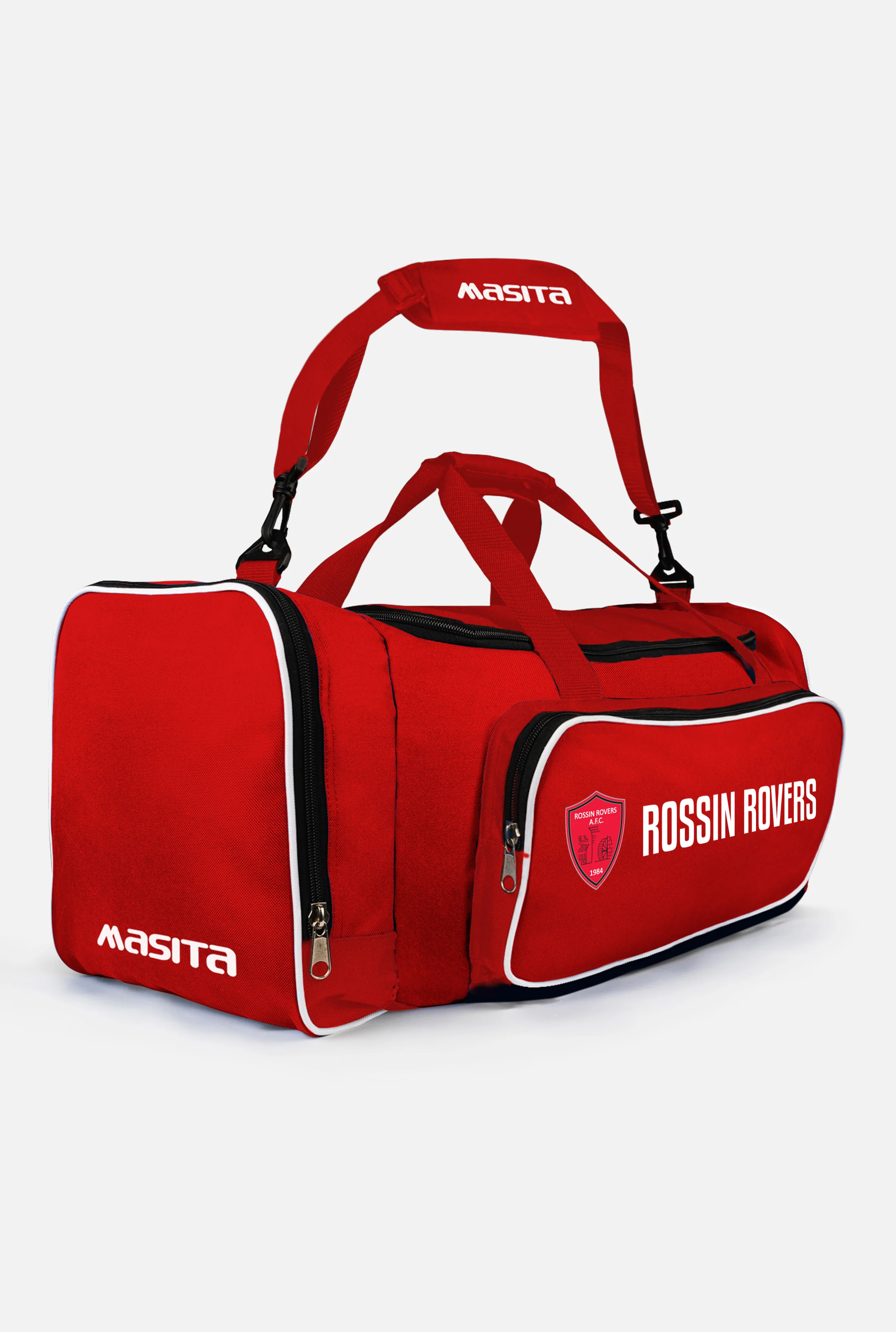 Rossin Rovers AFC Red/Black/White Tara Style Club Bag