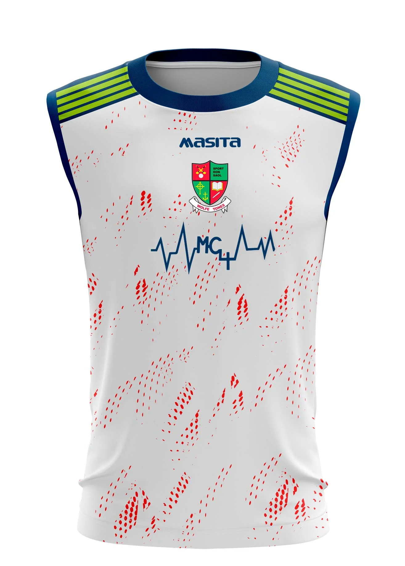 Wolfe Tones Hurling Longford Sleeveless Shirt Player Fit Adult