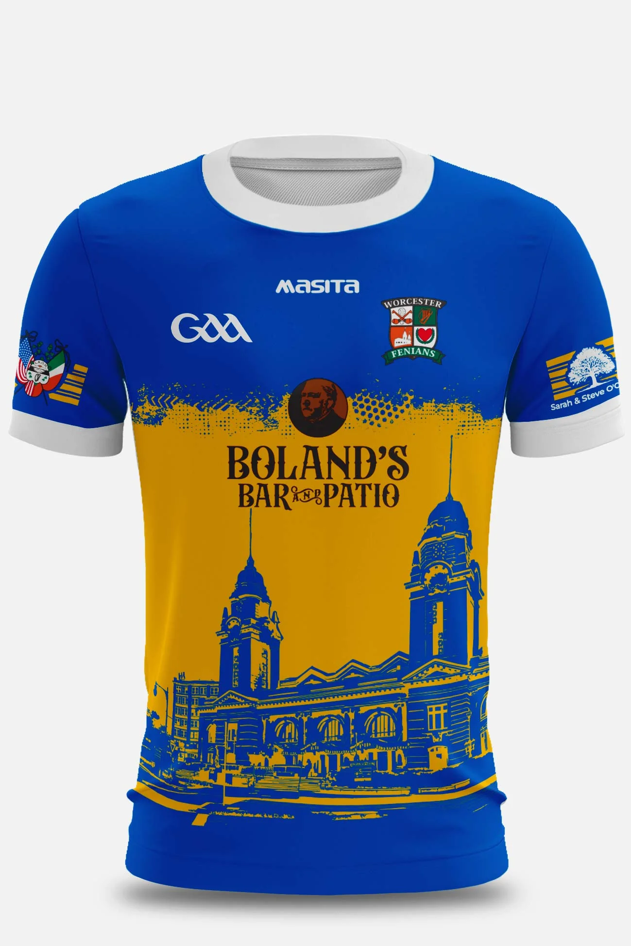 Worcester Fenians Boland's Sponsor Home Hurling Jersey Regular Fit Adult